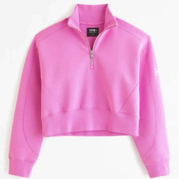 YPB Abercrombie & Fitch neoknit max half zip pink M - Picture 1 of 3
